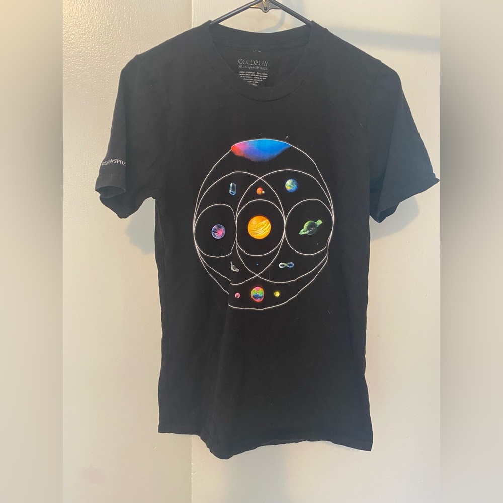 Coldplay T-Shirt with Colorful Planetary Design